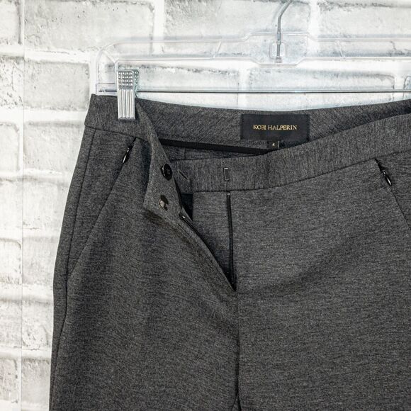 KOBI HALPERIN Women's Alexandra Slim Ankle Pants Jersey Grey size 4 - Picture 11 of 11